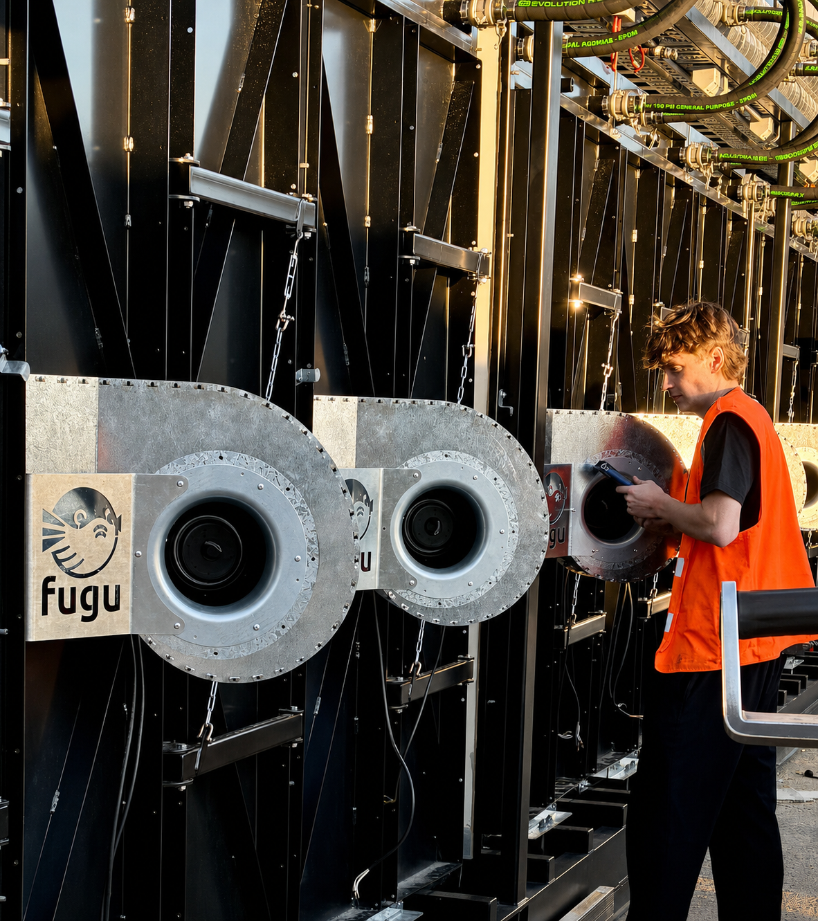 AirRefinery prototype being built at Fugu's Mascot workshop, Sydney.