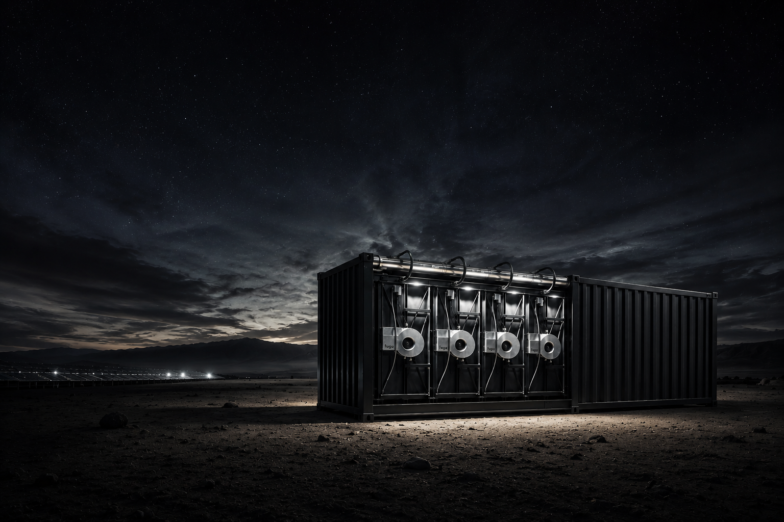 The AirRefinery at night