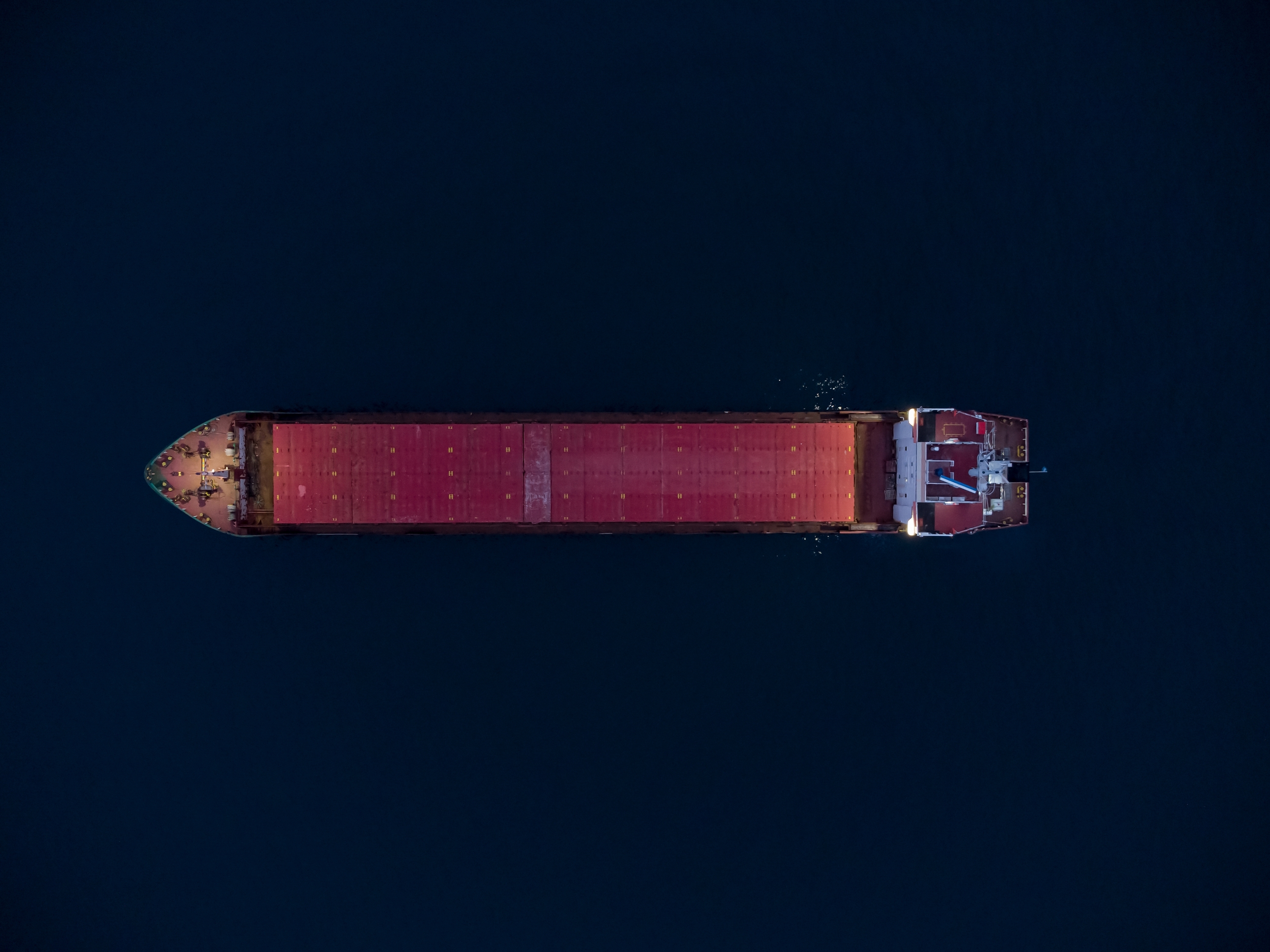 A tanker on dark water